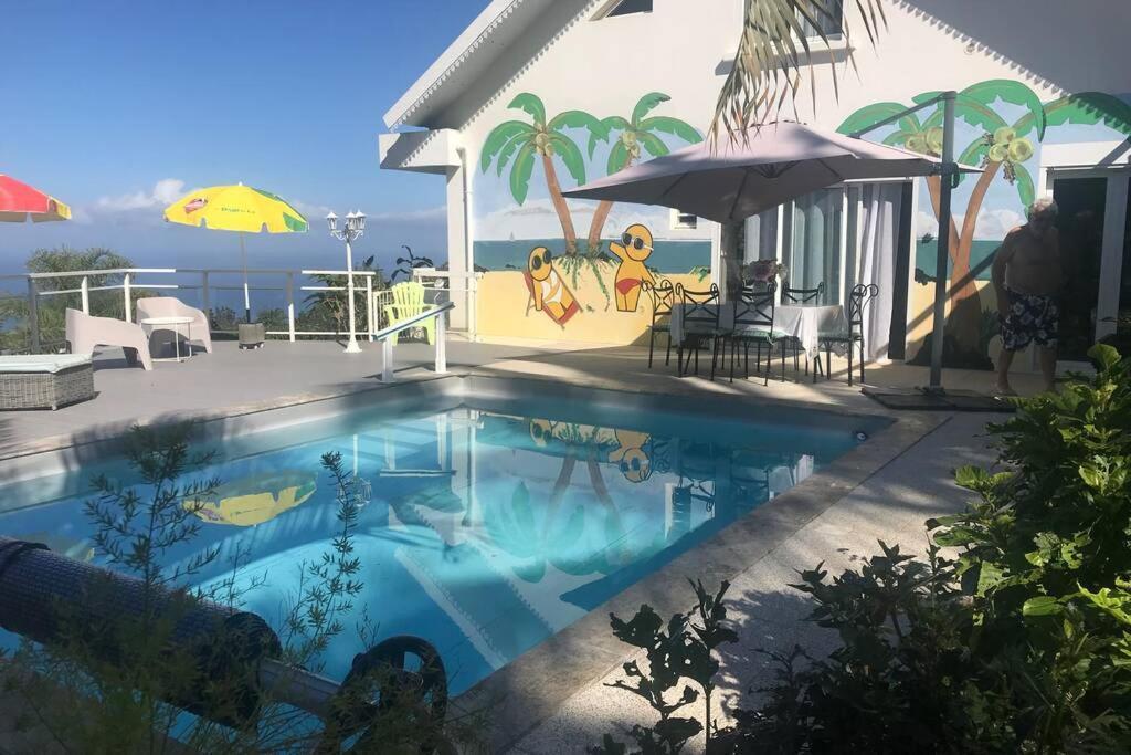 St Leu -Villa D'Artiste, Superbe Vue Mer, Piscine Chauffee サン・ル エクステリア 写真