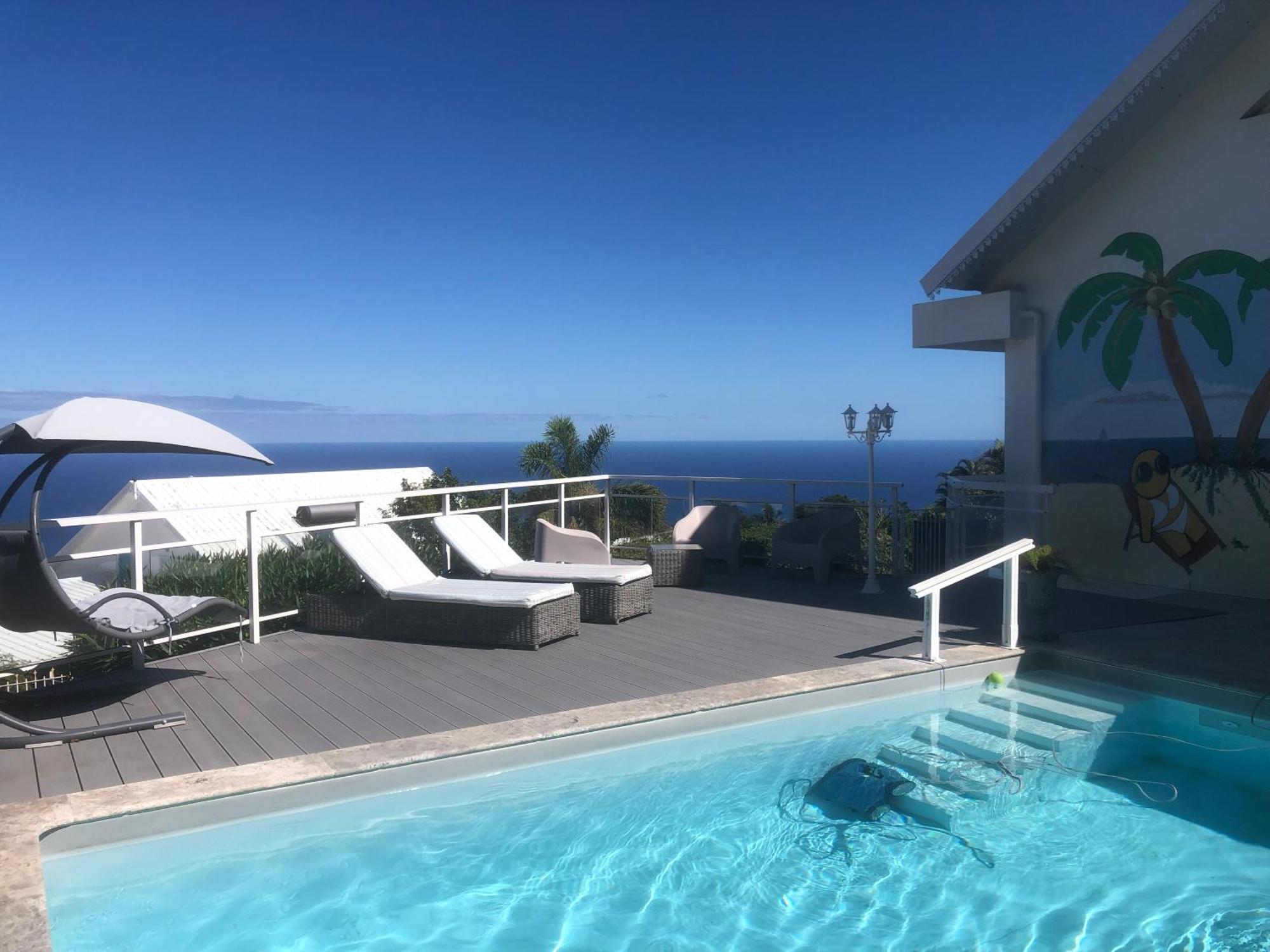 St Leu -Villa D'Artiste, Superbe Vue Mer, Piscine Chauffee サン・ル エクステリア 写真