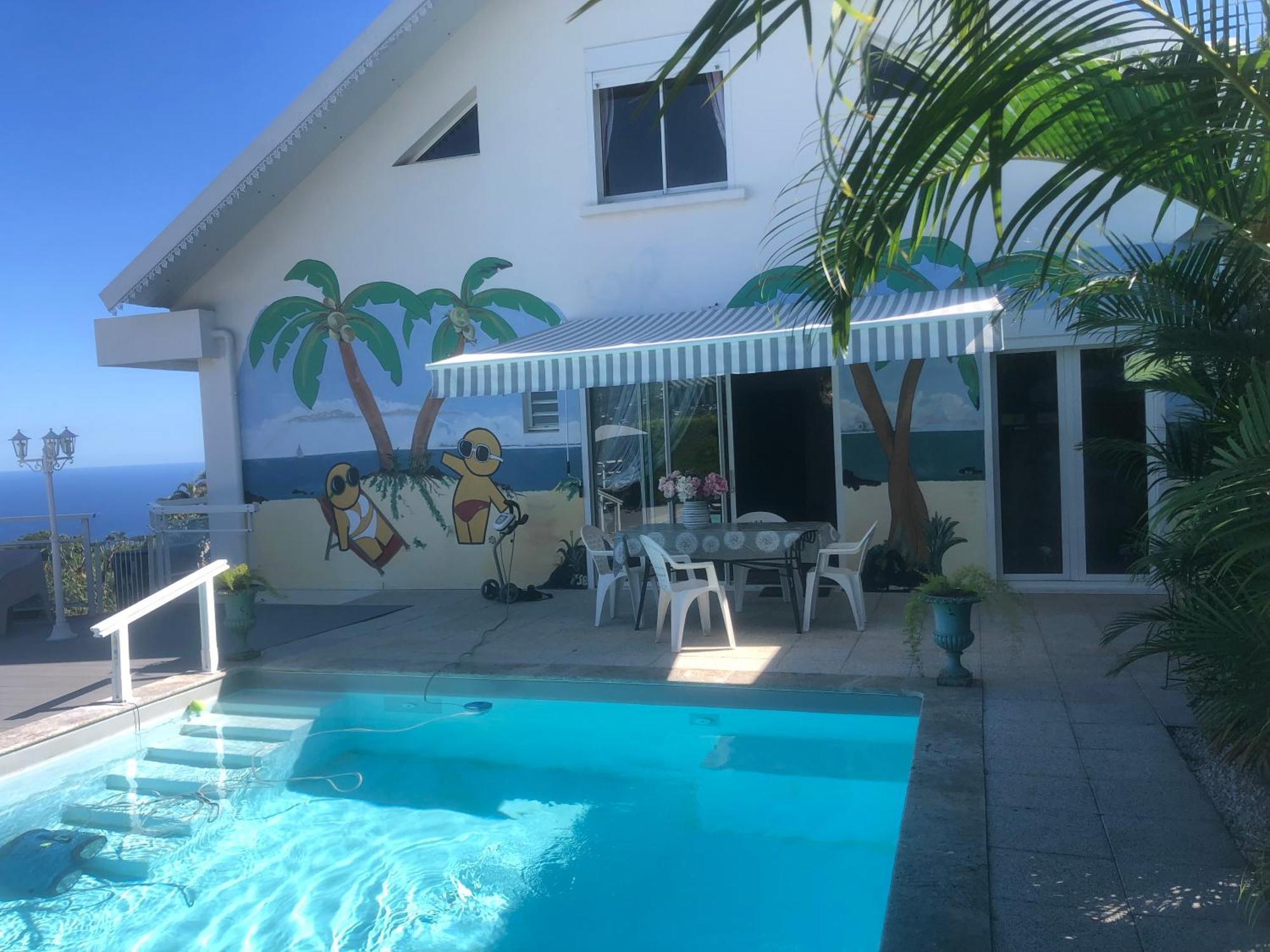 St Leu -Villa D'Artiste, Superbe Vue Mer, Piscine Chauffee サン・ル エクステリア 写真